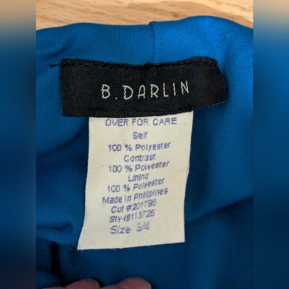 Elegant Black and Blue Patterned Dress - Picture 5 of 5